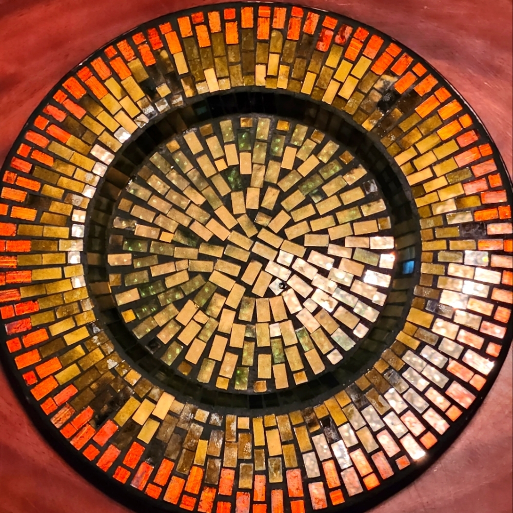 Mosaic Glass 10" Round Platter
